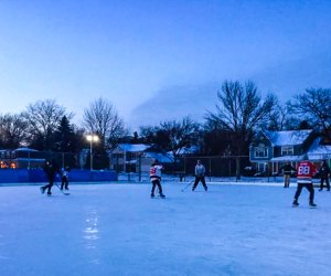 Go skating even after the sun goes down at Lake Ellyn. Photo courtesy of Glen Ellyn Park District