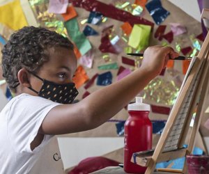 Painting, drawing, and other types of 2D and 3D media are all part of the summer camps at Arlington Arts Center. Photo courtesy of the center