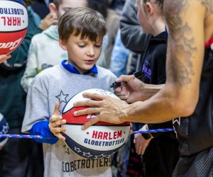 Catch the Harlem Globetrotters all over the DC region this weekend. Photo courtesy of the Harlem Globetrotters
