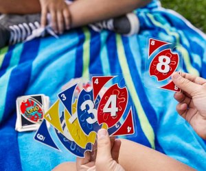 You don't have to worry about UNO Splash cards getting wet! Photo courtesy of Mattel Games, via the UNO Amazon Store.
