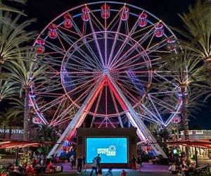 Watch Hollywood stars under the stars. Photo courtesy of the Irvine Spectrum Center