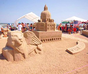 Hit the beach and check out Galveston's AIA Sandcastle Contest. Photo courtesy of the AIA Sandcastle Contest 