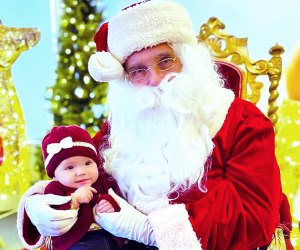 Pictures with Santa near Boston are happening all over New England. Photo courtesy of the Sea Festival of Trees