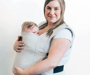 THe Happy! carrier won't hurt your new-mom back.