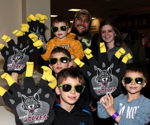 Allstate Arena has tons of fun activities for the Wolves' youngest fans—like a fireworks display and pyro and laser light show at every game.