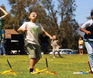 This low-tech toy is more fun than a drone. Photo courtesy of the Stomp Rocket Store on Amazon