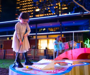 An immersive, interactive, pop-up mini-golf experience inspired by Pixar's films. Photography by Daniel Ortiz, courtesy of The PR Boutique
