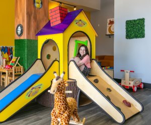 Picture of a little girl at Purple Monkey Playroom, an indoor play space near Chicago