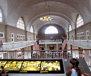 Things to do in NYC with visiting grandparents: Registry room on Ellis Island