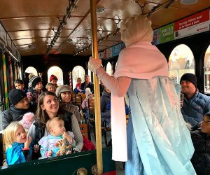 Catch a ride with Elsa aboard the free Elmhurst Holly Trolley. Photo courtesy of Elmhurst