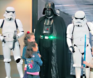Meet Darth Vader at Star Wars Reads Day at the Naperville Public Library. Photo courtesy of the library