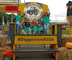 Enjoy all the fun at Diggerland, plus some fall-themed attractions and photo-ops during Diggerfest. Photo courtesy of Diggerland