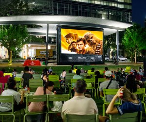 Family Movie Night in Houston's Levy Park. Photo courtesy of Levy Park 