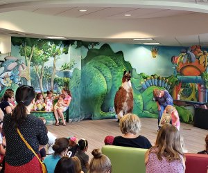 A spacious open area provides room for play or presentations in Farmington. Photo courtesy of Farmington Libraries