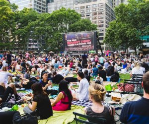 Bring a blanket and sit on the lawn to enjoy Bryant Park Movie Nights. Photo by Angelito Jusay