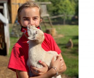 Children ages 3 to 6 are welcome to outdoor farm programs at Flamig Farm. Photo courtesy of the farm