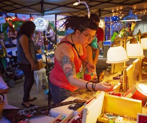 Shop an array of unique finds at the popular night market known as Flea by Night at Discovery Green. Photo courtesy of Katya Horner. 