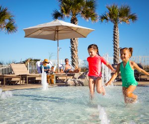 Kids can play safely in the zero-entry pool at the Omni Amelia Island Resort.