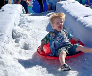 Yes, you can go sledding in Florida this weekend. Photo courtesy of Florida Flurries