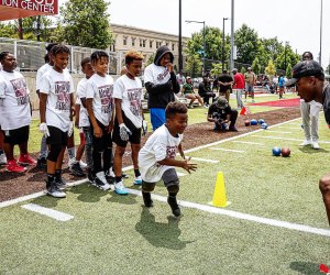 The DC Department of Parks & Recreation offers a variety of affordable summer camps, including football camp. Photo at Edgewood Rec Center, courtesy of  DC Parks & Recreation