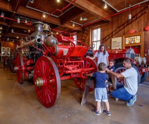 Admire vintage fire engines at Fireman's Hall. 
