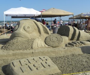 Watch the professionals turn the beach into an art gallery at the annual AIA Sand Castle Competition. Photo courtesy of Galveston Island Convention & Visitors Bureau.