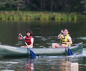 Frost Valley campers can hit the water in a canoe. Photo courtesy of the YMCA