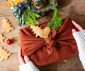 The Furoshiki method is a practical way to wrap gifts using pieces of cloth. Photo courtesy of Invaluable