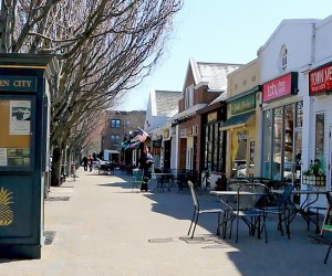 Garden City's quaint downtown makes for a great stroll with kids. Photo courtesy of the Village of Garden City