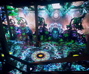 Things To Do in NYC This Weekend & Beyond: KAWS Opens, Pop-Up Ice Performance, Nature Explorations Step into Geometric Shapes, Artechouse's new multimedia installation. Photo courtesy of Artechouse