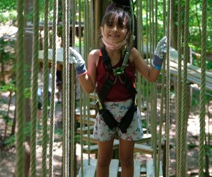 Walk the bridges at Go Ape USA. Photo courtesy the park