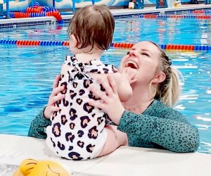 The Mini classes at Goldfish Swim School are a great bonding experience for parent and child. Photo courtesy of the school