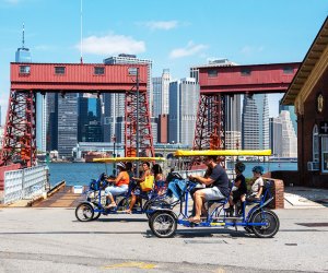 Ride bikes on Governors Island