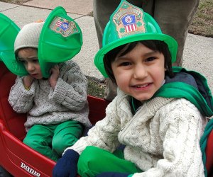 Grab a wagon and hang out along a St. Patrick's Day parade route on Long Island. Photo by Jaime Sumersille