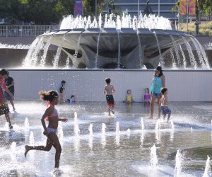 The fountain at Grand Park is all about water play. Photo courtesy of Grand Park/The Music Center