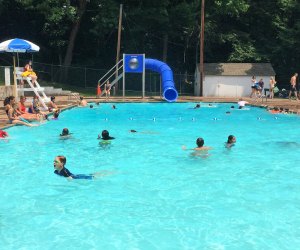 Top Swimming Pools for Families Near and Around Hartford, CT Enjoying Grange Pool. Photo courtesy of Glastonbury Parks & Rec