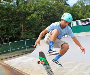 Challenge yourself on the ramps at Greenport Skate Park
