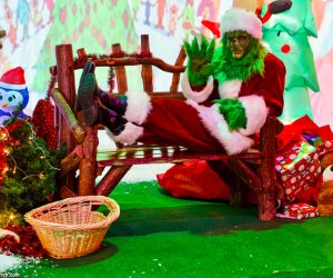 The Grinch joins Santa at breakfast at Adventure Park USA. Photo courtesy of Adventure Park USA