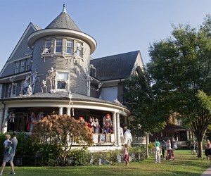 Visit this grand, corner-lot mansion in Ditmas Park, Brooklyn, for Halloween decorations taken to the next level! Photo by Sara Marentette