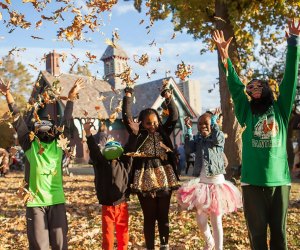 The Harlem Meer's Pumpkin Floatilla is packed with free fun for costumed kids. Photo courtesy of Central Park Conservancy