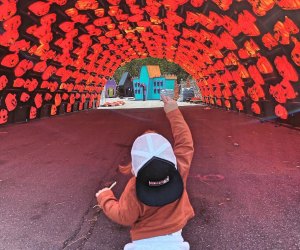 Toddle through the pumpkin tunnel to all the fun that awaits. Photo courtesy of Haunt O' Ween LA