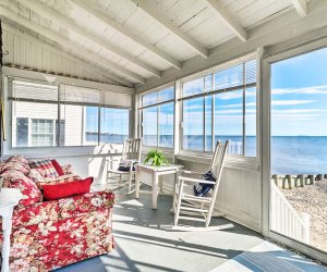 beach cottage sun porch overlooking the ocean