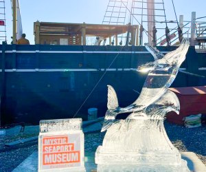 The Mystic Seaport Museum shines in February with the Ice Festival. Event photo courtesy of the Mystic Seaport Museum