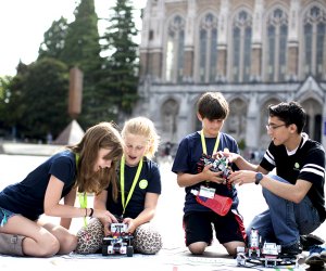At iD Tech, kids of all skill levels discover coding, AI, machine learning, film, robotics, and game design. Photo courtesy of the camp