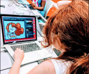 Learn illustration and animation. Photo courtesy of Digital Media Academy Online Tech Camps