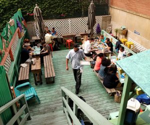 LoLo’s Seafood Shack has a patio for outdoor dining in Harlem