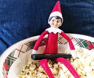 Eld on the shelf hoardes the remote and eats all the popcorn