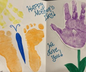 Footprint and Handprint Garden Mother's Day Cards
