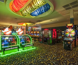 Ghostbusters and Wheel of Fortune are among the classic arcade games at iPlay America. 