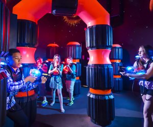 Things to do in New Jersey with tweens laser tag at iPlay America